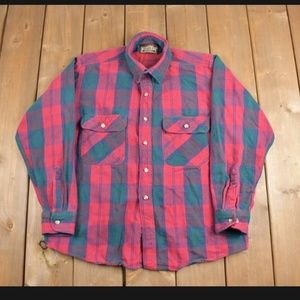 Vintage 90s Greatland Red Plaid Flannel
